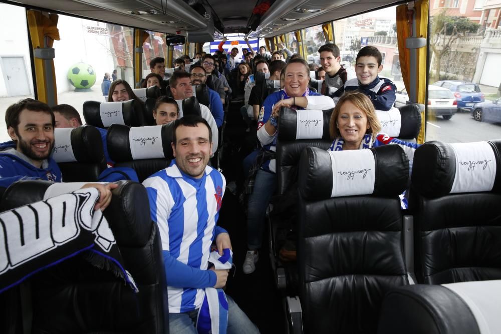 Salida de aficionados del Dépor hacia Vigo para pr