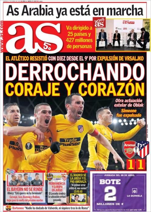 Portadas deportivas del viernes 27 de abril