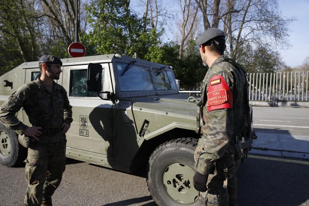 Coronavirus en Asturias: Control policiales y militares en Asturias