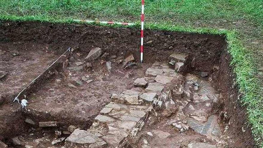 El mosaico romano de La Estaca descubierto en abril.