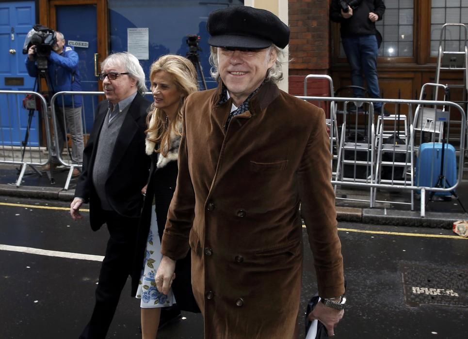 Musicians Bob Geldof and Bill Wyman arrive at St ...