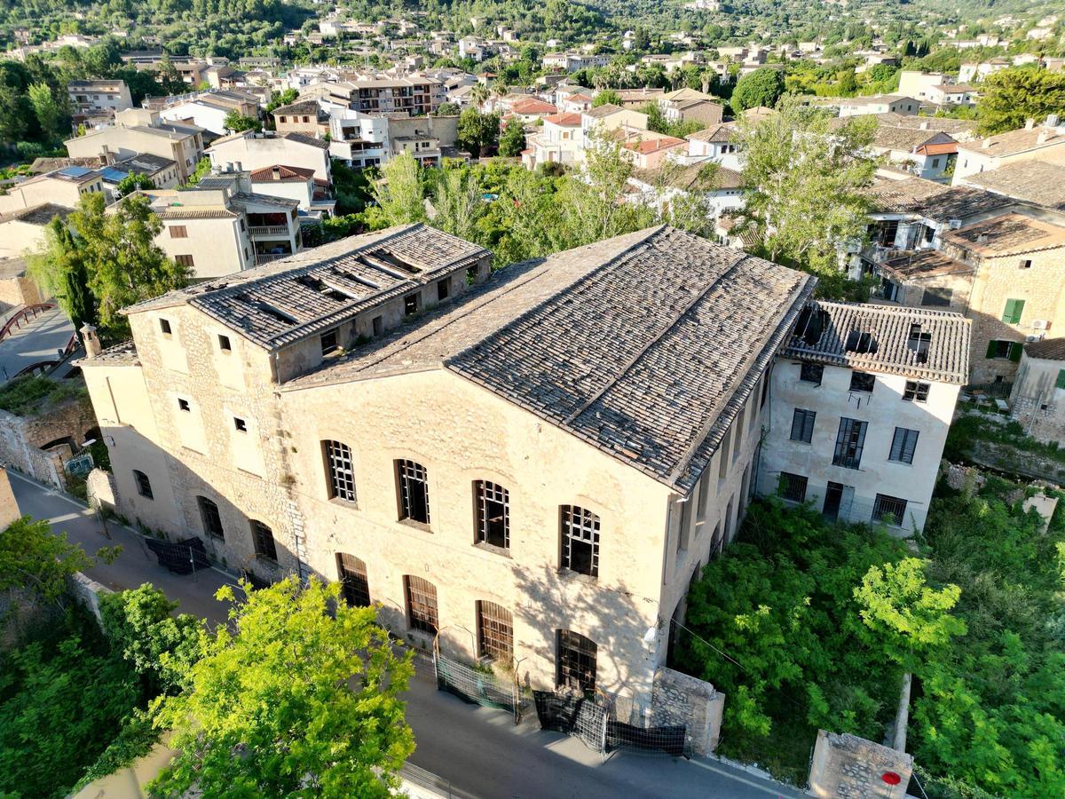 Vista aérea de la Fàbrica Nova de Sóller, que acogerá el futuro Museo Textil de Mallorca.