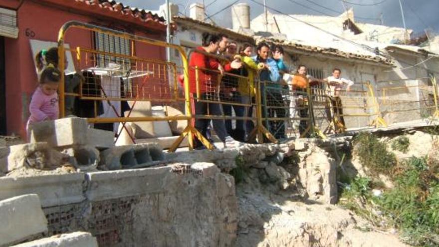 La barriada está en un estado lamentable.