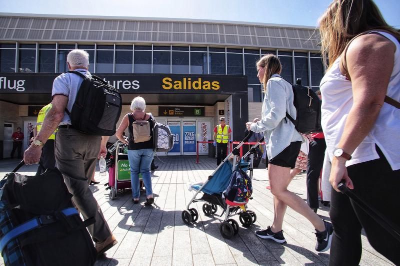 Situación en el aeropuerto de Tenerife Sur.