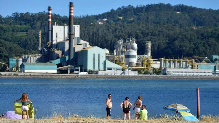 La fábrica de Ence vista desde Poio. // Gustavo Santos