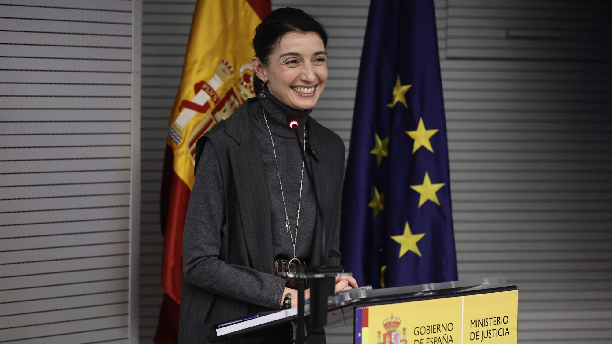 La ministra de Justicia, Pilar Llop, durante su visita al centro de innovación tecnológica del Ministerio de Justicia.