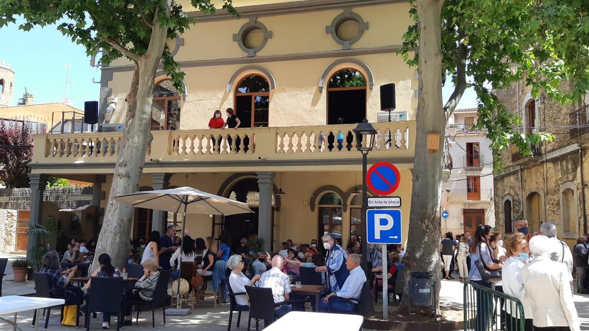 L&#039;edifici del Sindicat de Lladó, durant el dia de la inauguració de la seva nova sala cultural.