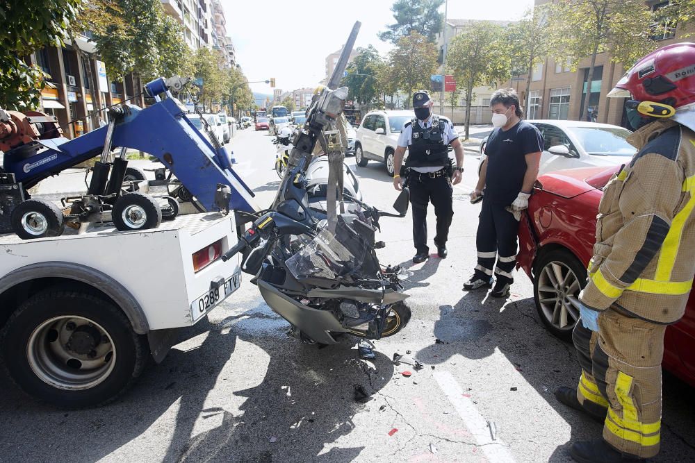 Moto accidentada.