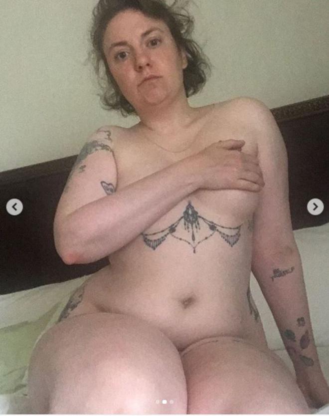 Lena Dunham posando desnuda en Instagram