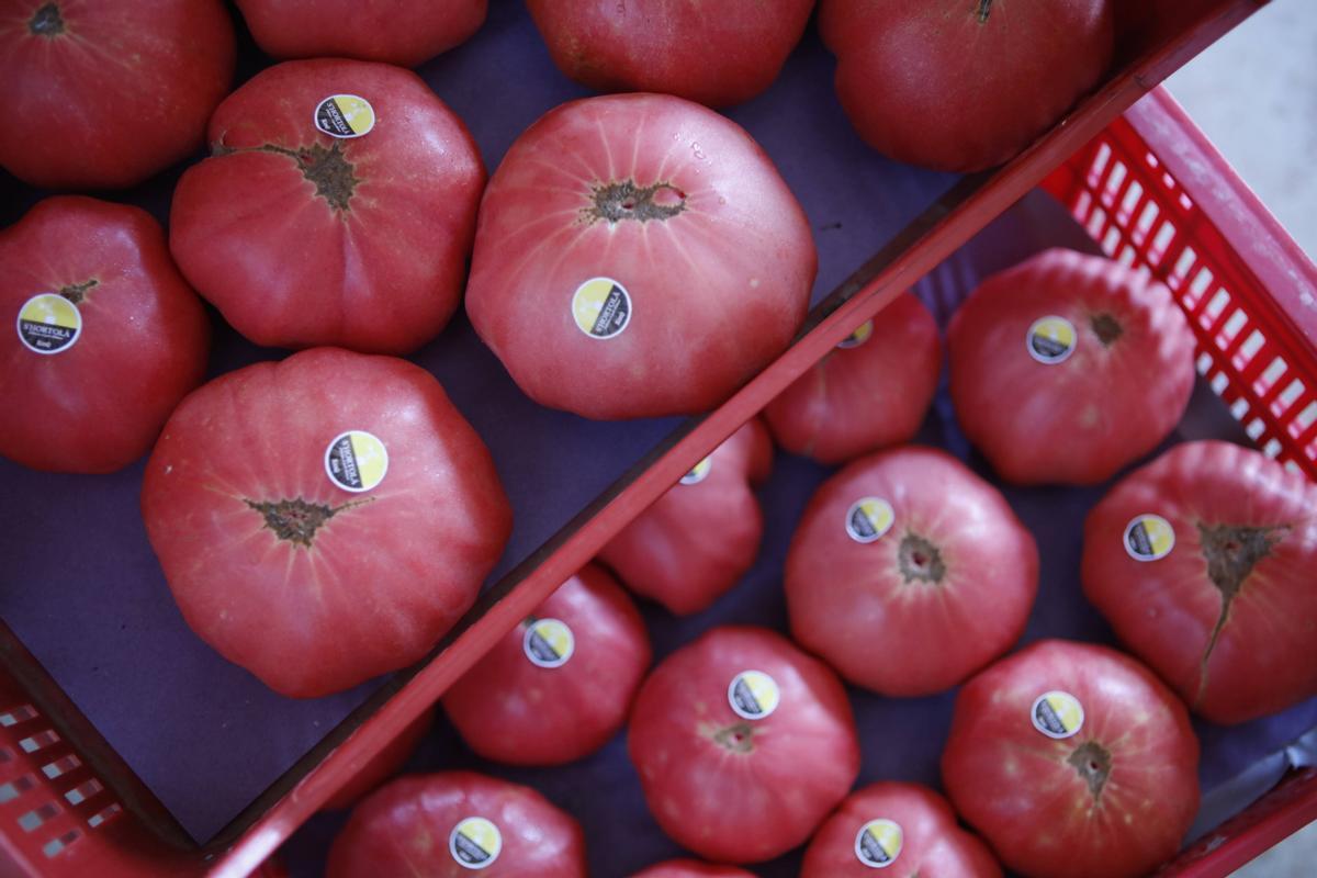 Rosafarbene Tomaten sehen besonders schmackhaft aus.