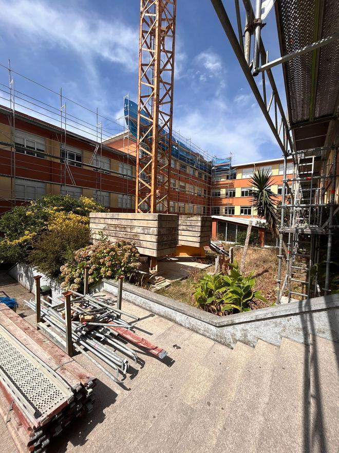 Obras en el instituto Ramón Menéndez Pidal, en A Coruña