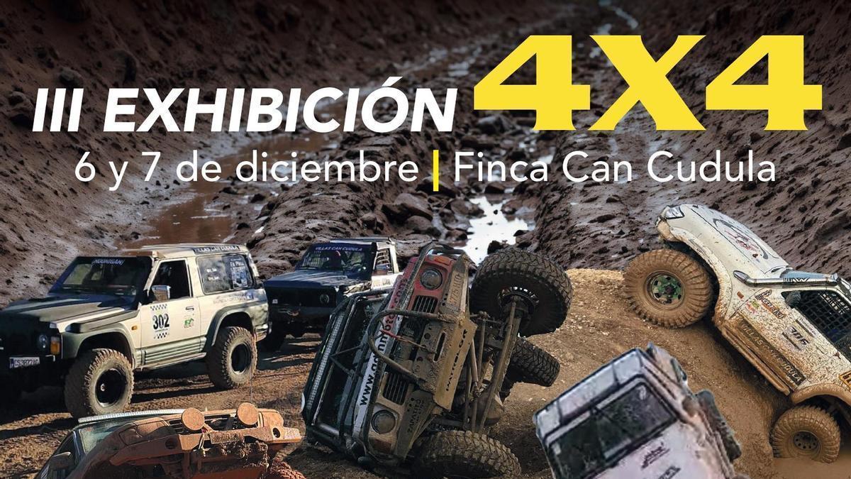 Cartel de la III Exhibición 4x4 que se llevará a cabo en Can Cudulá