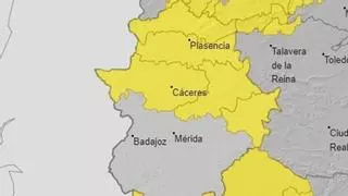 Alerta amarilla por lluvias este martes en buena parte de Extremadura