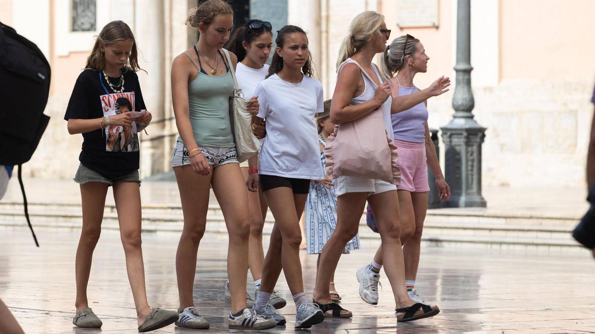 Turistes en la ciutat de València
