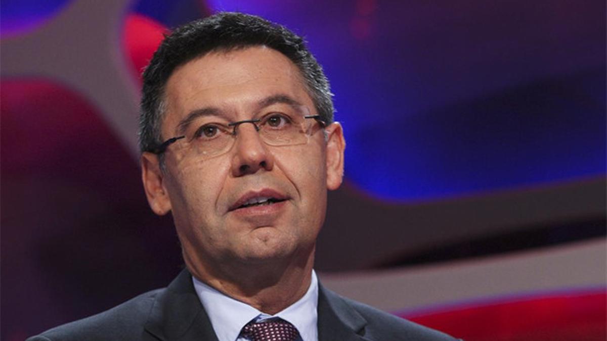 El presidente del Barça, Josep Maria Bartomeu, pasó por el 'TN Vespre' de 'TV3' antes de el arranque de la carrera electoral
