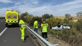 Heridos un hombre y una mujer en un accidente en Casar de Cáceres