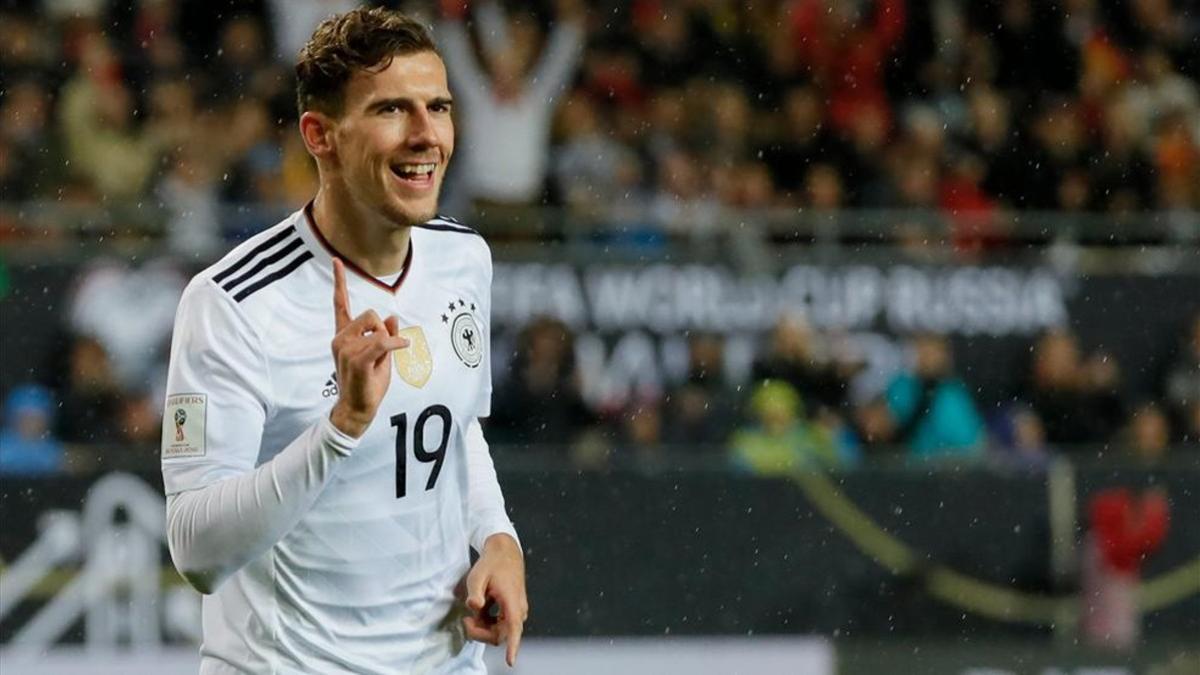 Goretzka celebrando un gol con Alemania