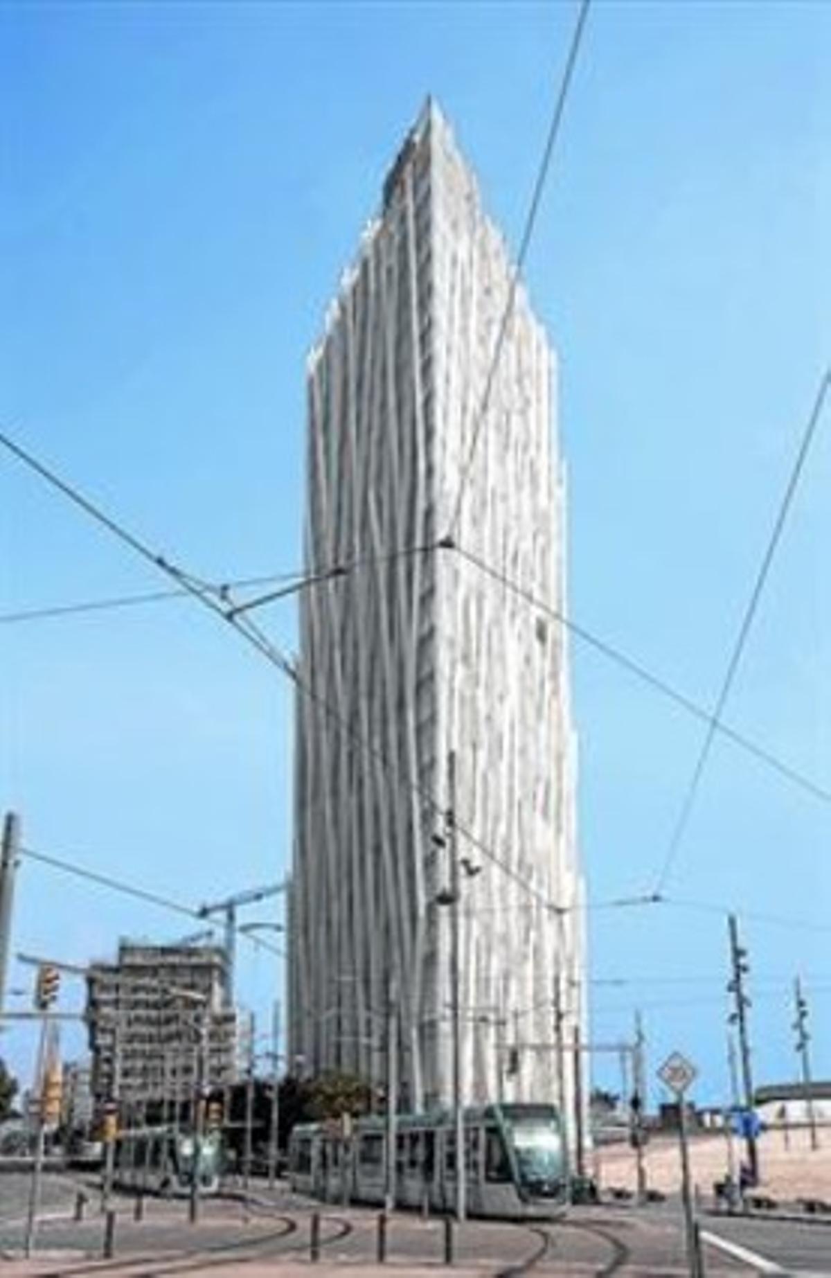 La Torre Telefónica, a la zona del Fòrum de Barcelona.