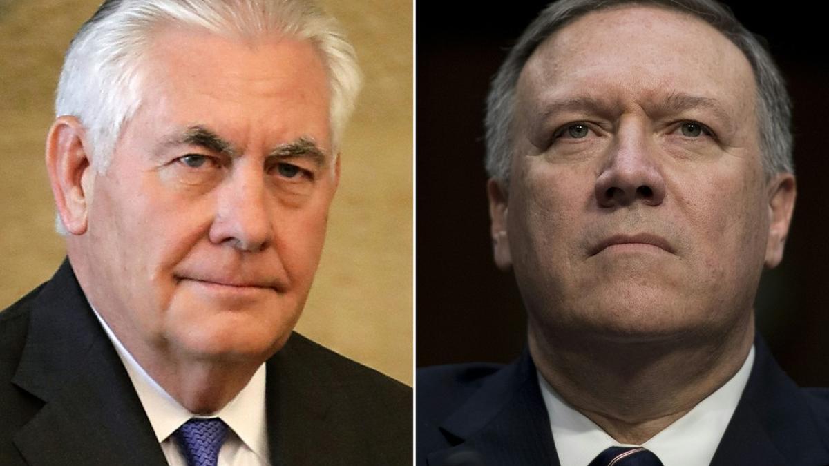 Rex Tillerson (izquierda) y Mike Pompeo.