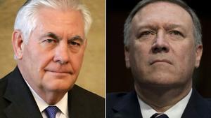 Rex Tillerson (izquierda) y Mike Pompeo.