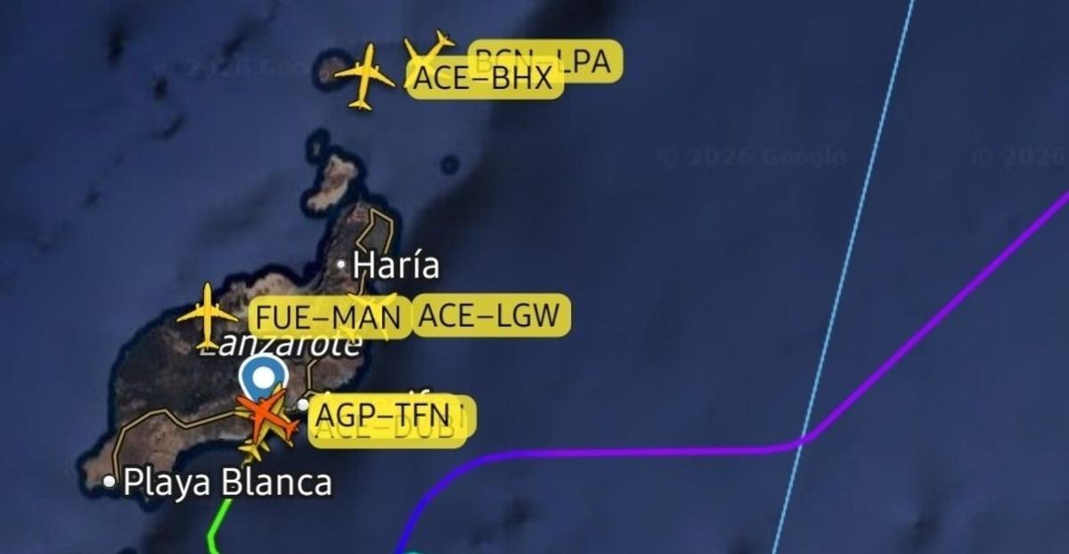 Un avión con destino a Tenerife se desvía a Lanzarote por seis pasajeros conflictivos a bordo