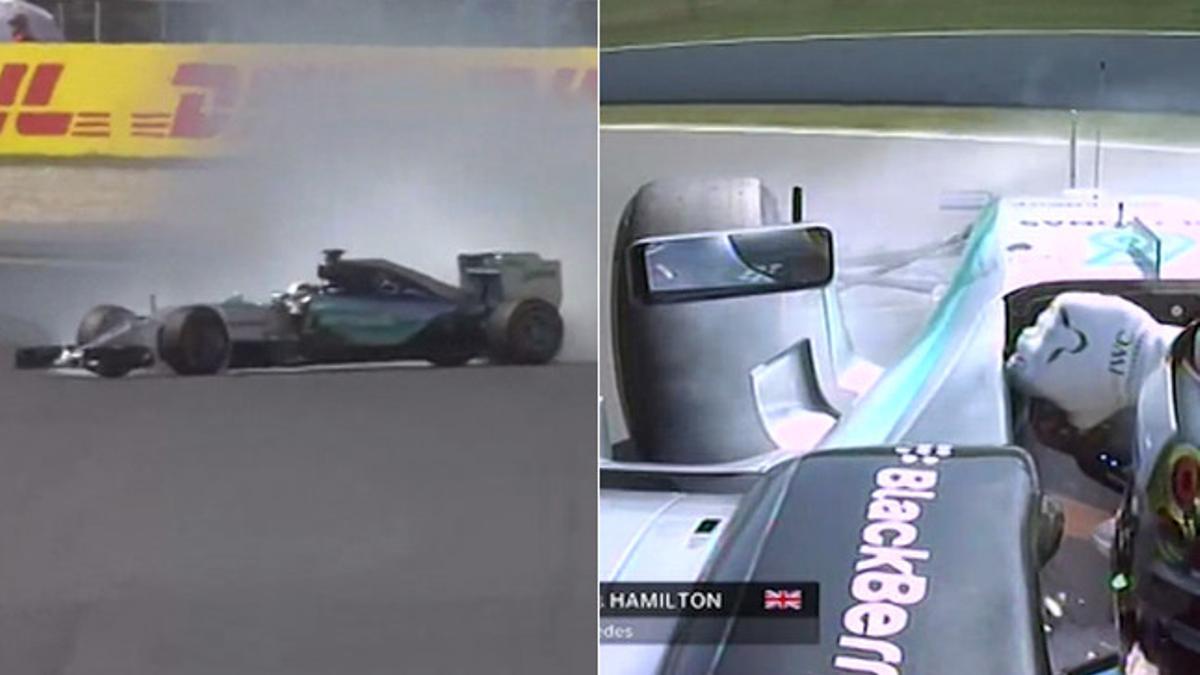 Hamilton evitó el accidente