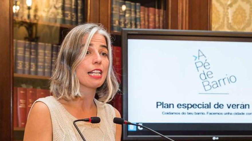 María García, ayer en una rueda de prensa en el Palacio Municipal.