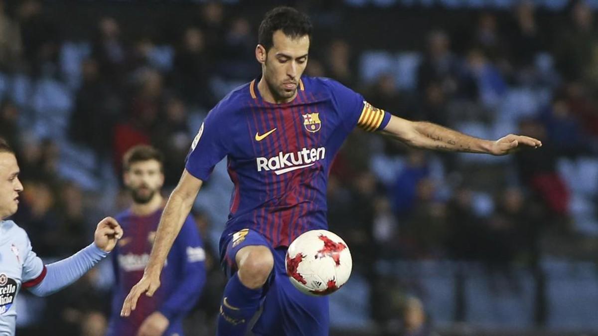 Busquets ya fue capitán ante el Celta por Copa