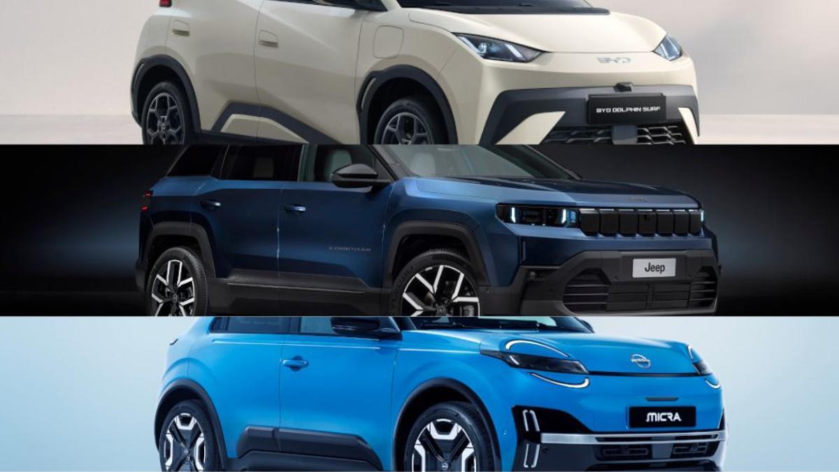 BYD Dolphin Surf, Jeep Compas y Nissan Mivra, candidatos del mes de junio.