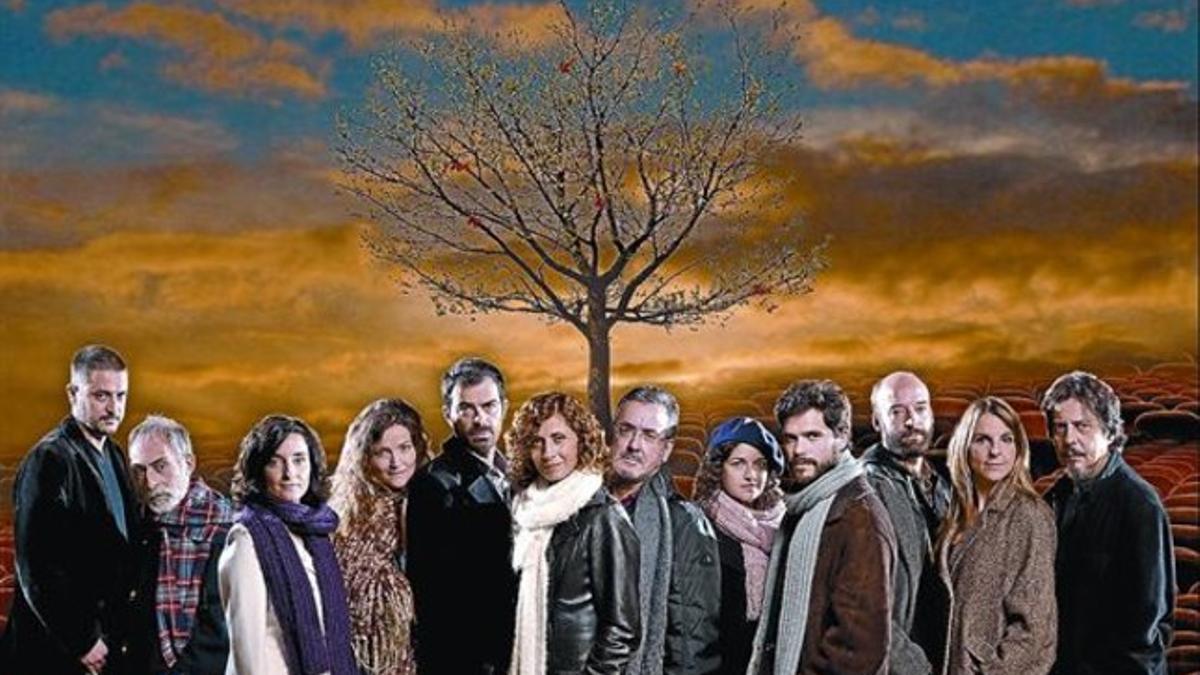 Xavier Ricart, Enric Serra, Gemma Brió, Cristina Genebat, David Selvas, Montse Guallar, Ferran Rañé, Mireia Aixalà, Oriol Vila, Norbert Martínez, Sandra Monclús y Norbert Ibero, el elenco de la obra.