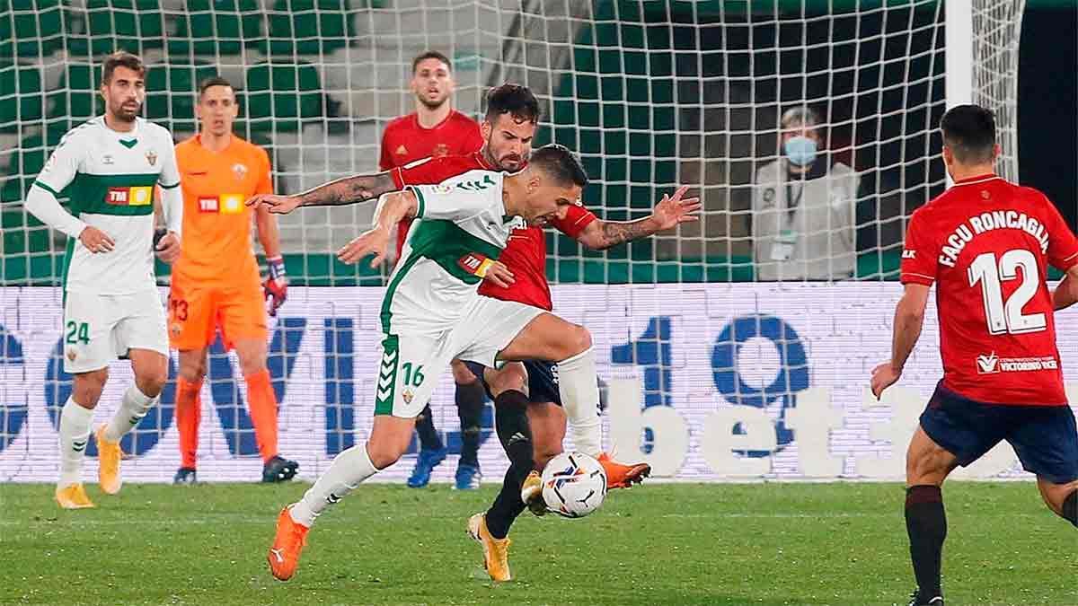 Resumen y goles del Elche - Osasuna (2-2) partido de la jornada 15.