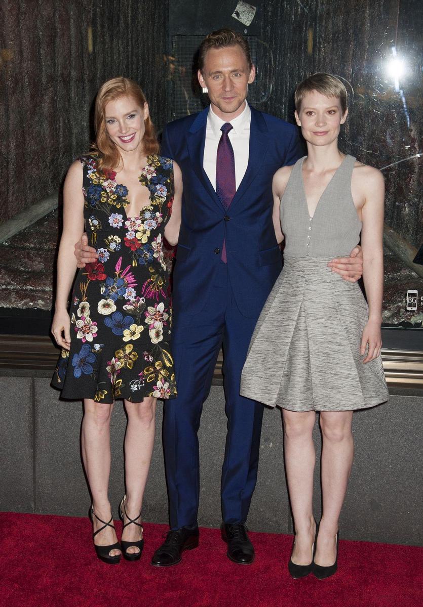 Jessica Chastain, Tom Hiddleston y Mia Wasikowska, los actores de Crimson Peak