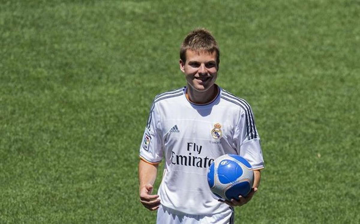 Illaramendi, el día de su presentación con el Madrid