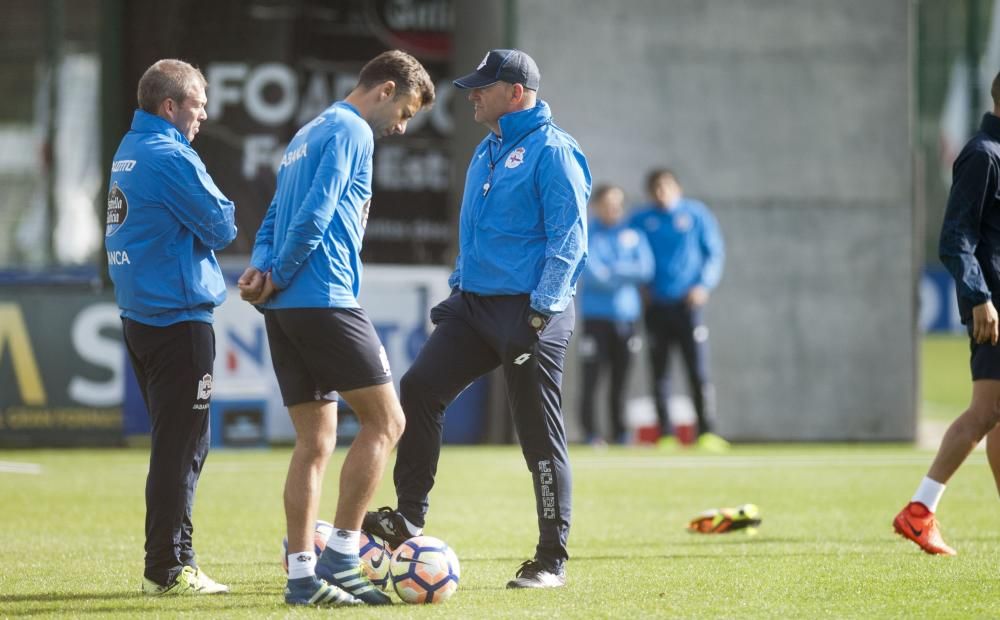 El técnico rebajó la intensidad a dos días de visitar al Valencia. La reincoporación de Celso Borges ha sido la prinicpal novedad.