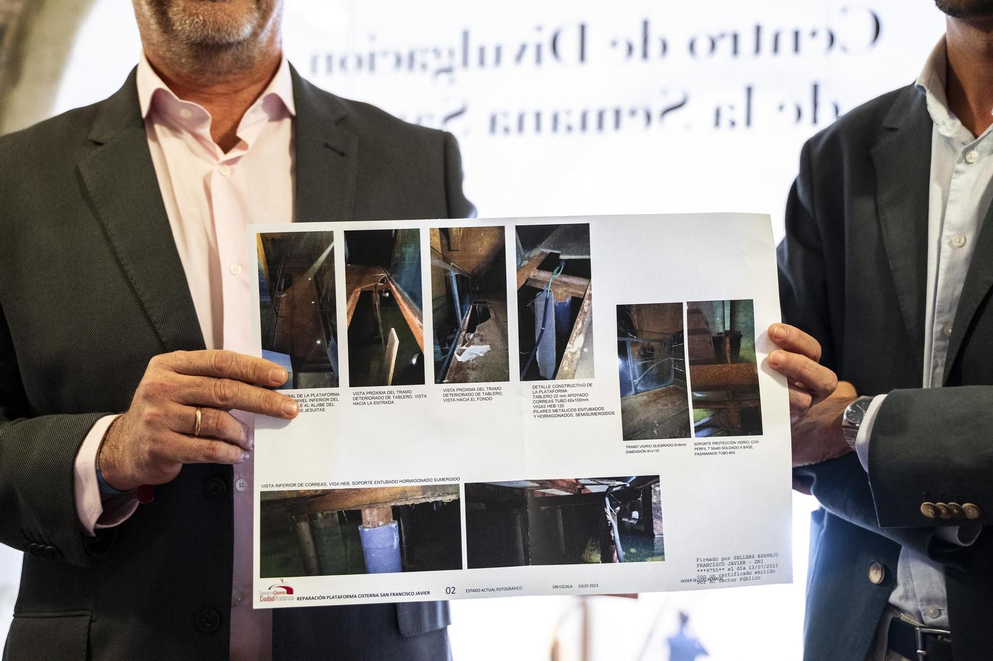 Galería | Así ha quedado el aljibe de la Preciosa Sangre de Cáceres