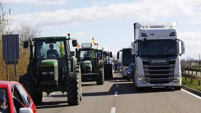Así afectarán las tractoradas del viernes al tráfico en Aragón