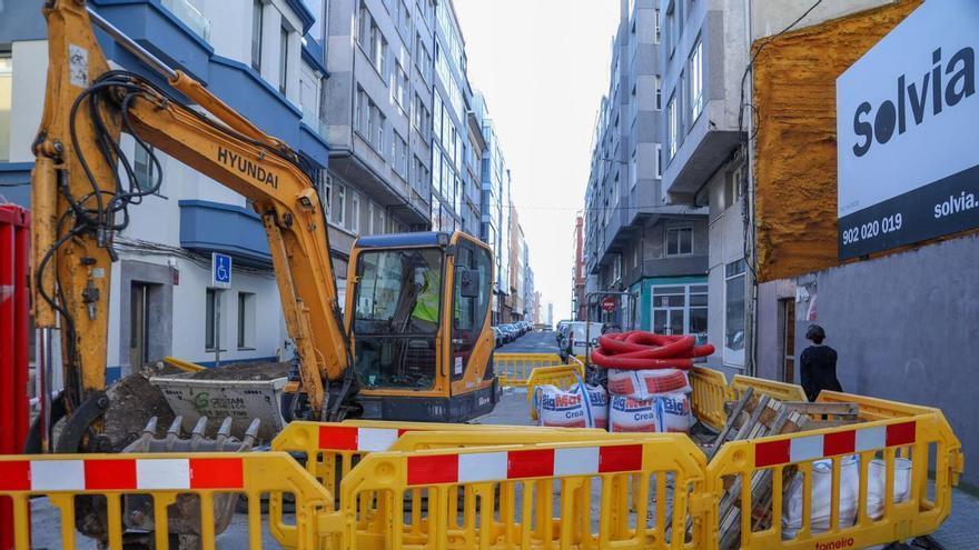Comienza la segunda fase de las obras de la calle Ángel Rebollo de A Coruña