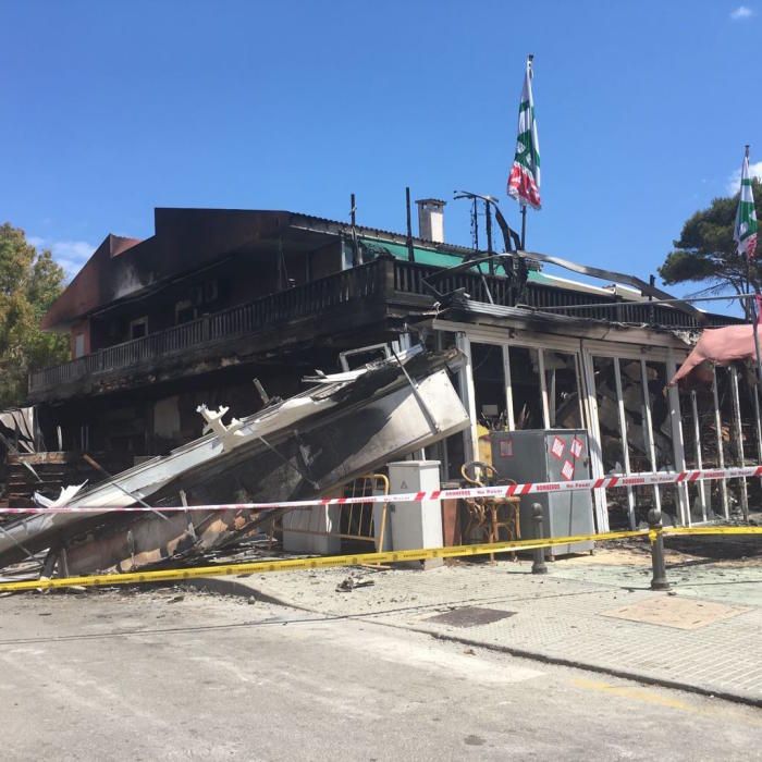 Incendio en un supermercado de Muro