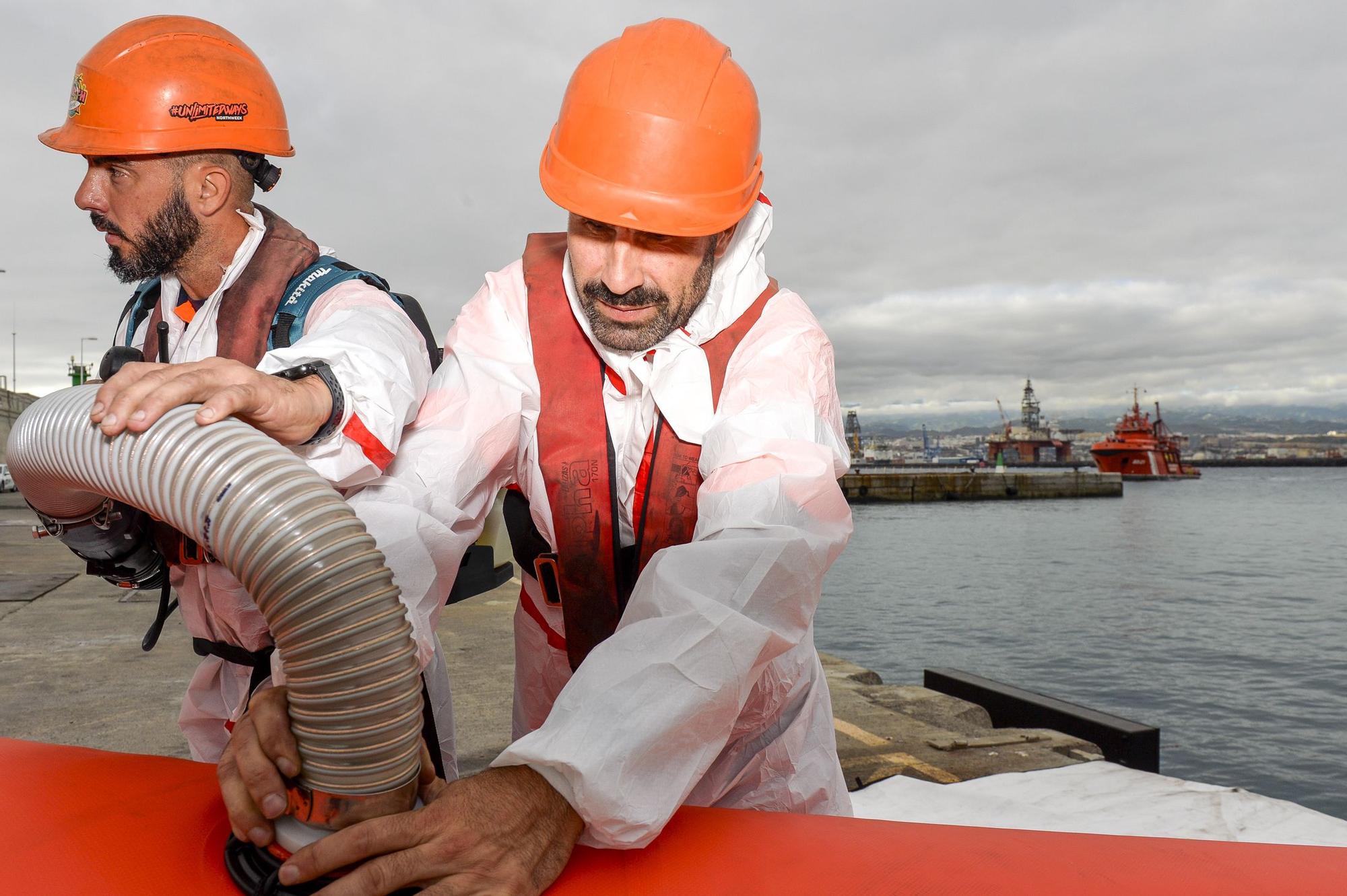 Simulacro en el puerto de La Luz