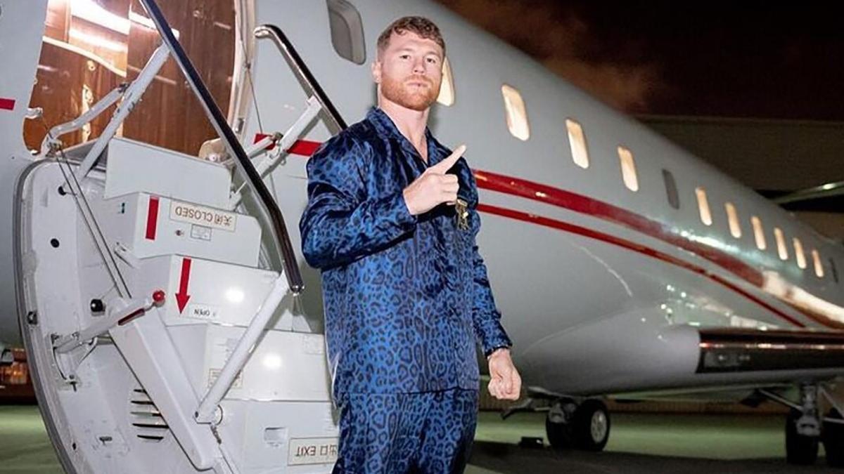 Canelo, a su llegada a Las Vegas