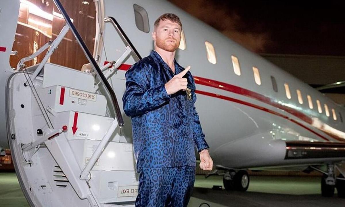 Canelo, a su llegada a Las Vegas