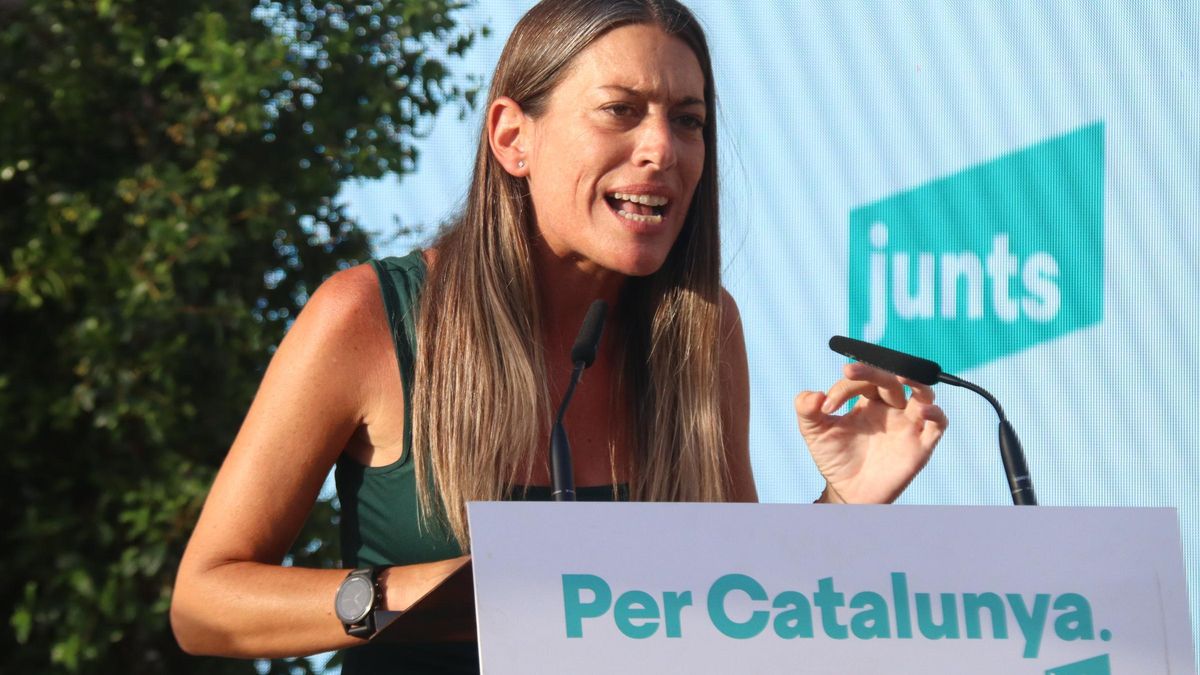 Míriam Nogueras en un acte de campanya