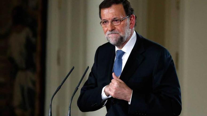 Rajoy, durante su comparecencia para hacer balance del año que concluye.