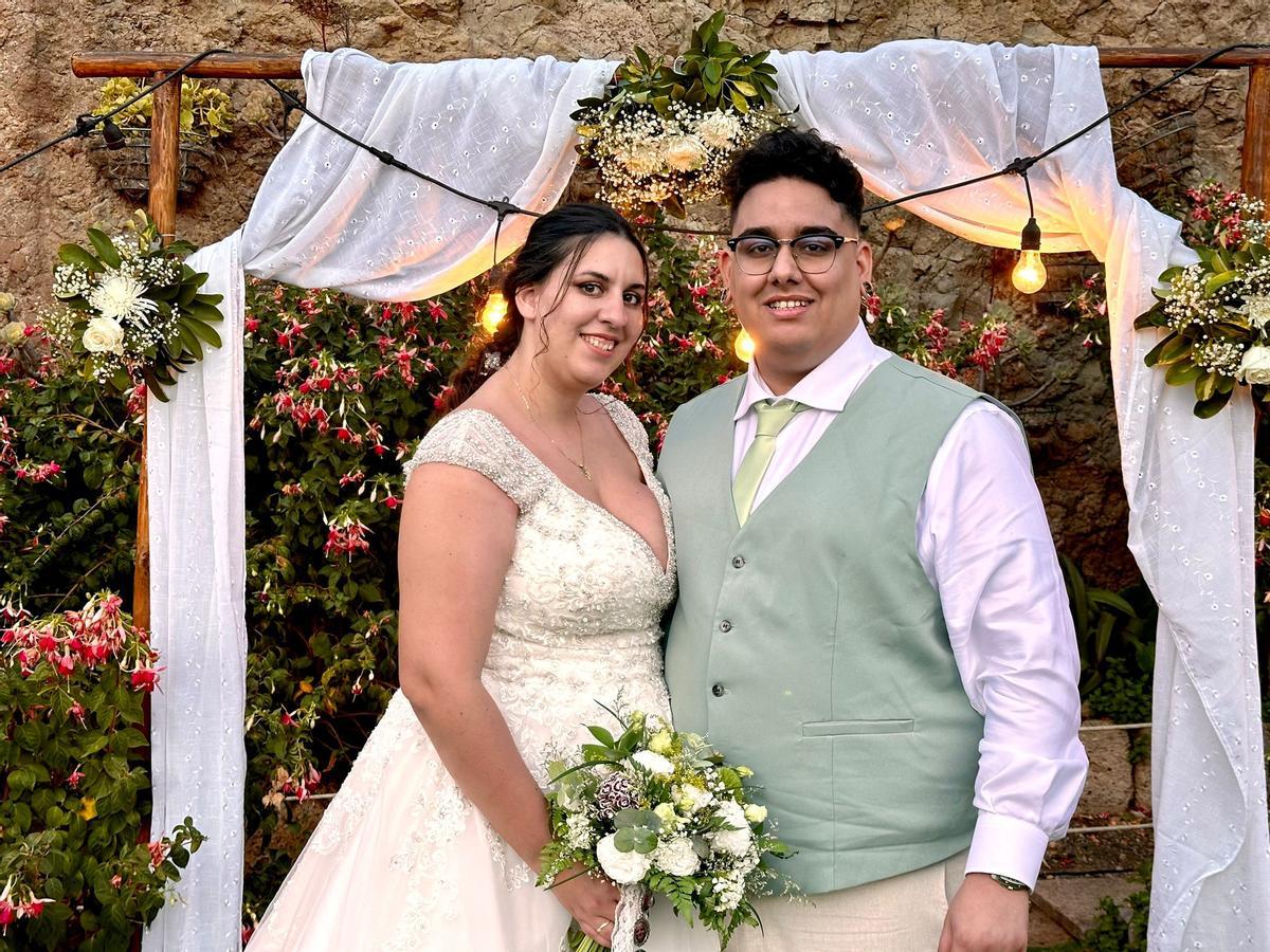 Yamilet y Eric, tras la ceremonia