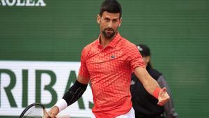 Djokovic, durante el partido ante Musetti