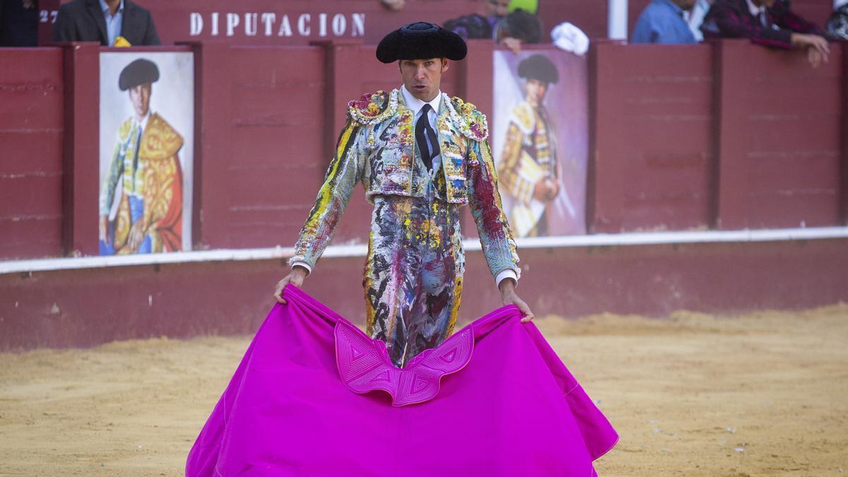 El diestro Cayetano en la Corrida Picassiana celebrada  en la plaza de La Malagueta en 2023