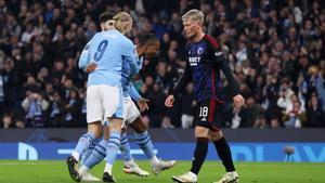 Manchester City - Copenhague: El gol de Haaland
