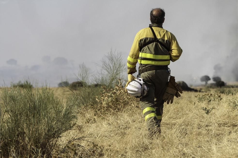 Incendio forestal en Cáceres