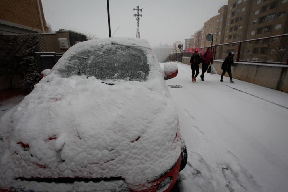 La nieve cubre la comarca de l'Alcoià