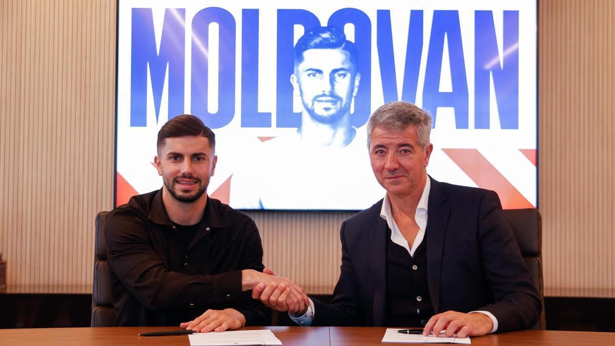 Horatiu Moldovan, en su presentación como jugador del Atlético de Madrid.